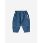 Bobo Choses | taxi saurus tag denim pants | midnight blue