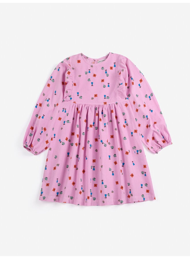 Bobo Choses | blossom all over woven dress | pink