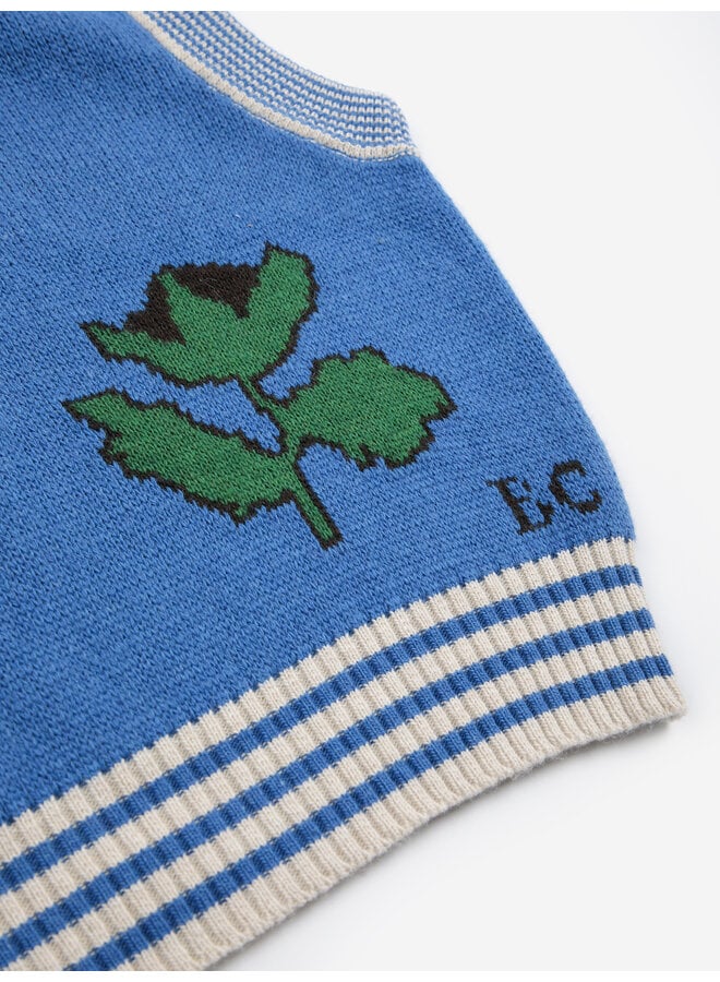 Bobo Choses | blossom knitted vest | blue