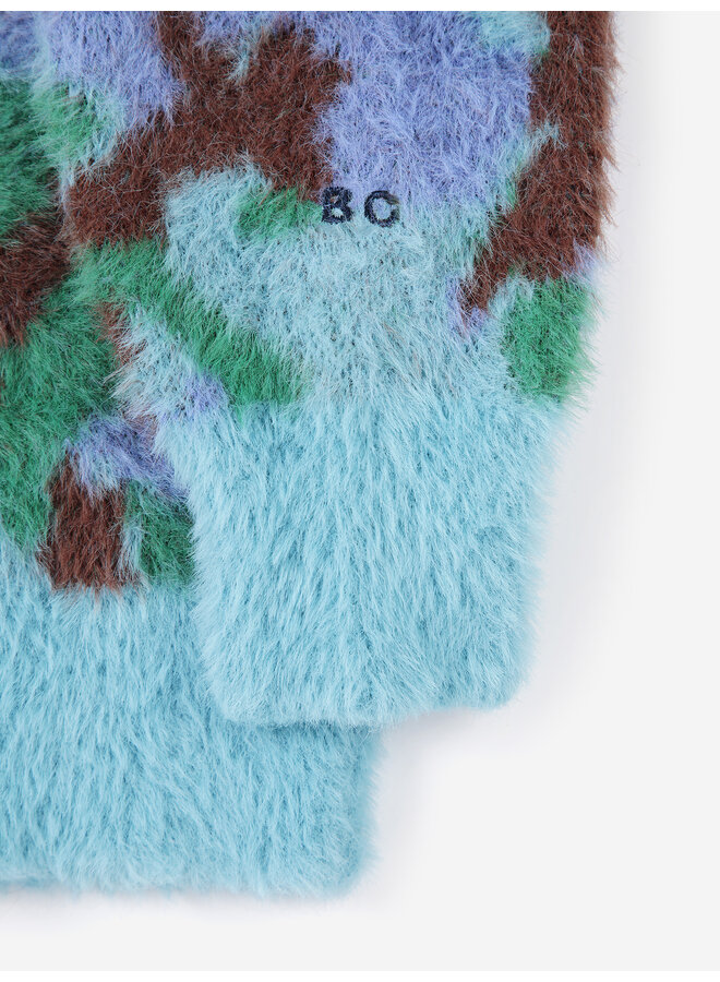 Bobo Choses | watercolor all over jacquard jumper | green