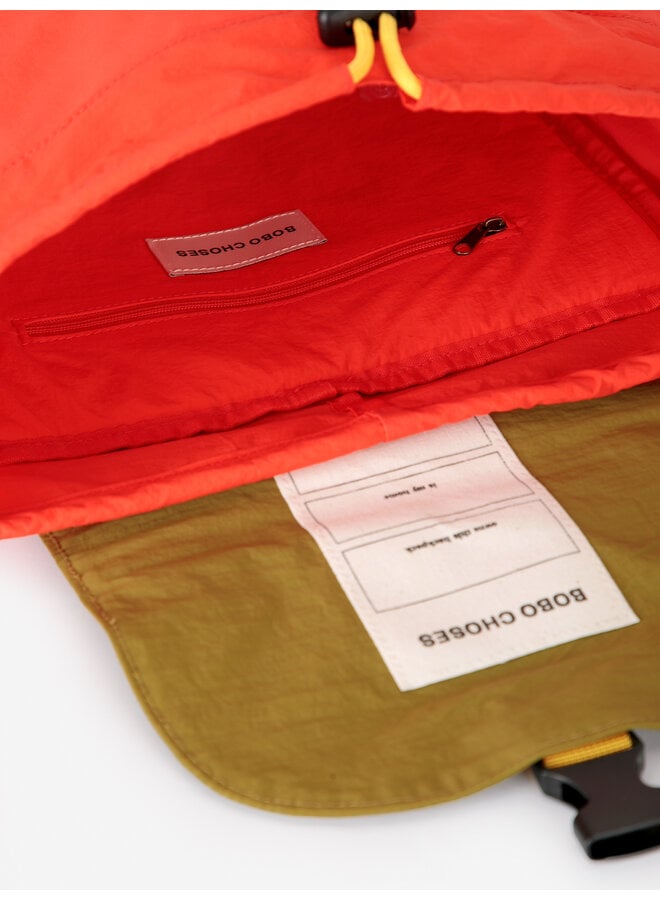 Bobo Choses | beast tag color block backpack | red
