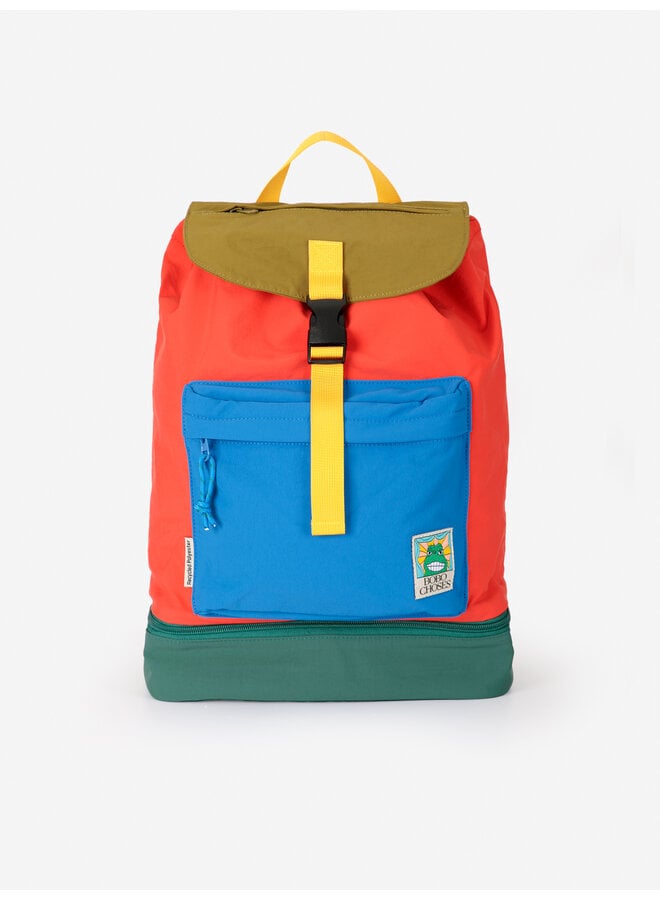 Bobo Choses | beast tag color block backpack | red