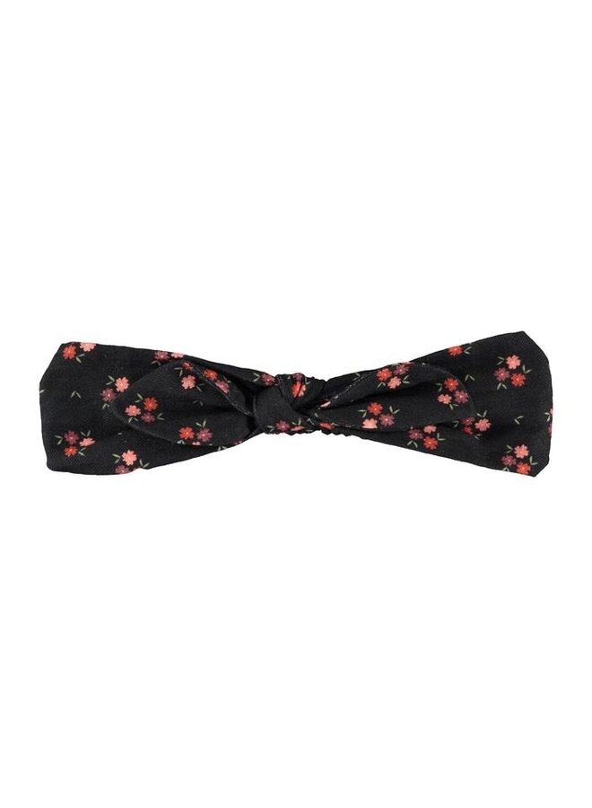 Piupiuchick | headband w/ bow | black w/ multicolor flowers