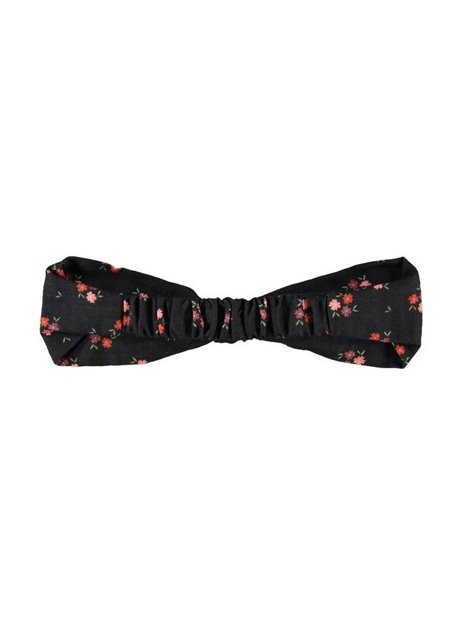 Piupiuchick | headband w/ bow | black w/ multicolor flowers