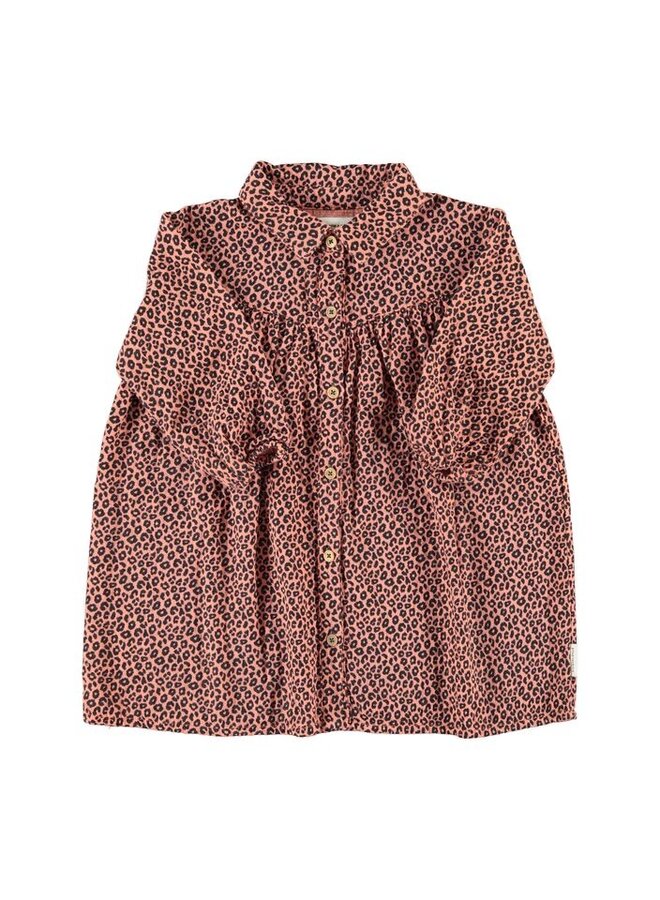 Piupiuchick | short dress | pink w/ animal print