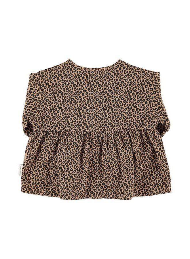 Piupiuchick | blouse | brown w/ animal print