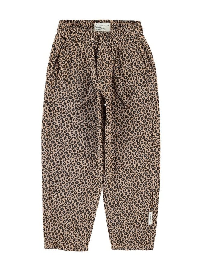 Piupiuchick | unisex trousers | brown w/ animal print