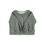 Piupiuchick | blouse w/ round collar | mint green w/ animal print