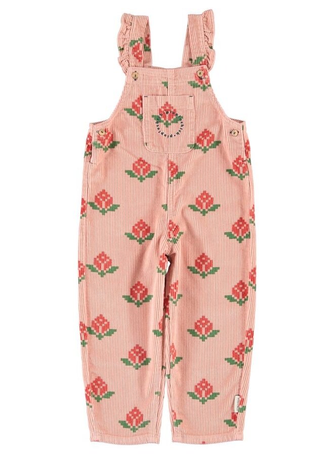 Piupiuchick | dungarees | pink w/ big flowers