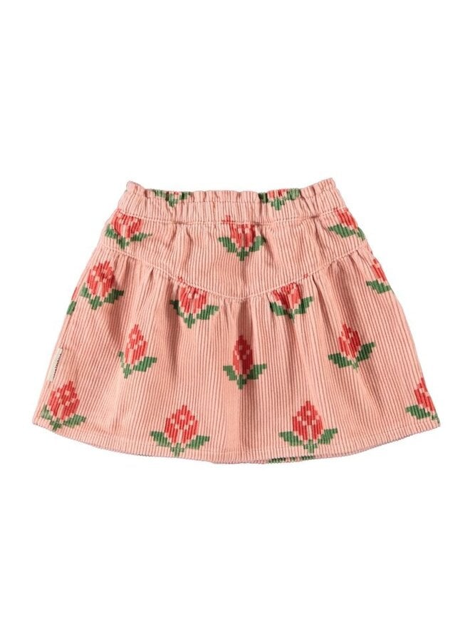 Piupiuchick | short skirt | pink w/ big flowers