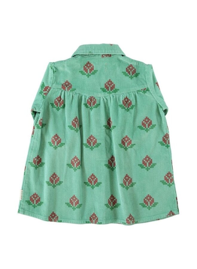 Piupiuchick | short dress | green w/ big flowers