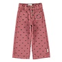 Piupiuchick | flare trousers | pink w/ black hearts