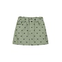 Piupiuchick | short skirt | olive green w/ black hearts