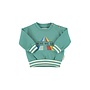 Piupiuchick | baby sweatshirt | green w/ "here we go" print