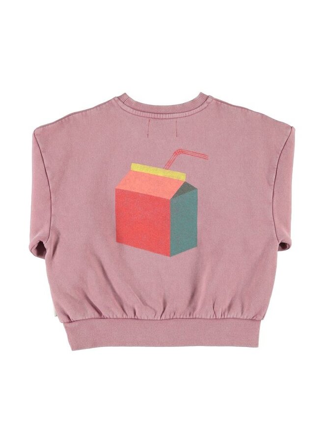 Piupiuchick | oversized sweatshirt | pink w/ "lunch break" print