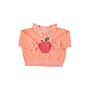 Piupiuchick | sweatshirt w/ collar | pink w/ apple print