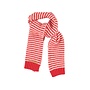 Piupiuchick | knitted scarf | ecru & red stripes