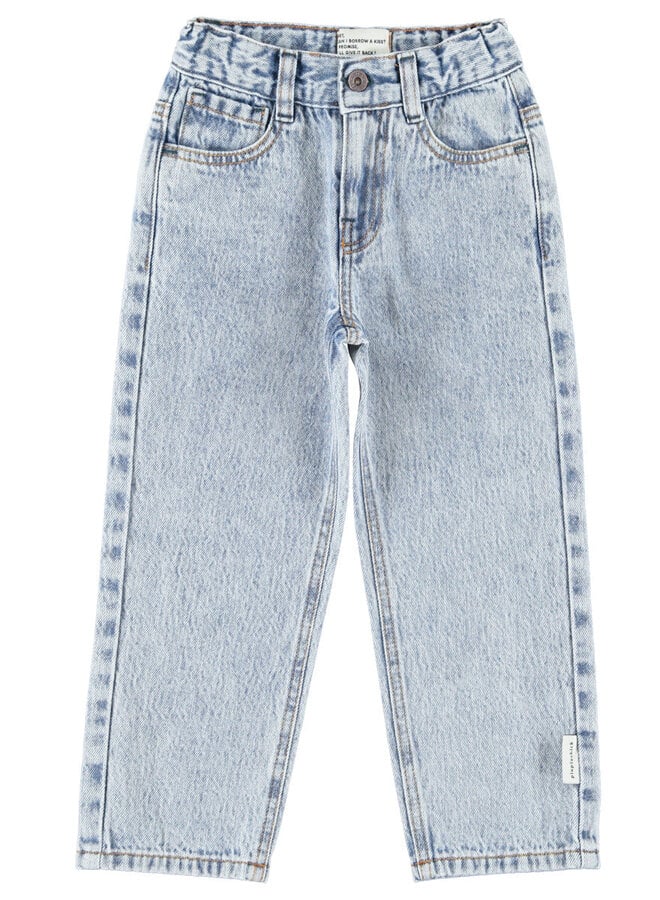 Piupiuchick | unisex trousers | fadded light blue denim