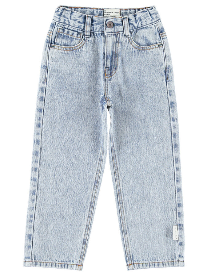Piupiuchick | unisex trousers | fadded light blue denim