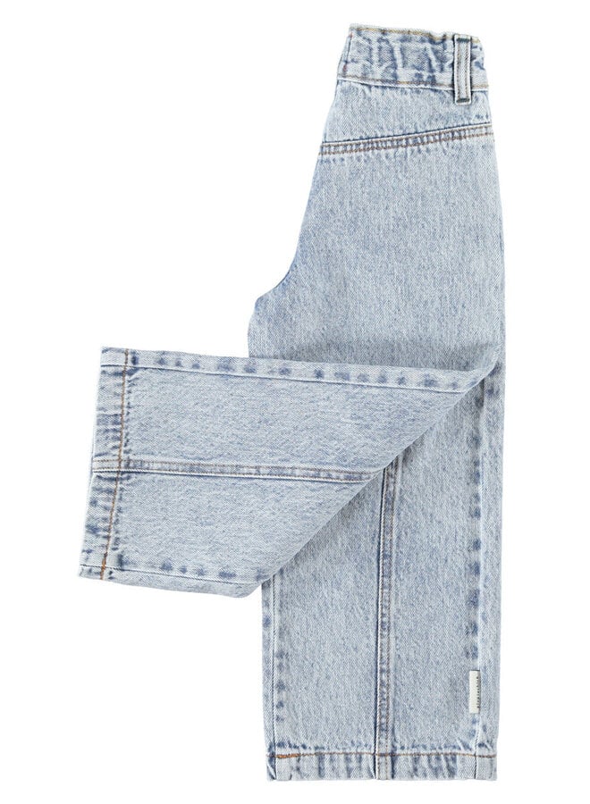 Piupiuchick | flare trousers | fadded light blue denim
