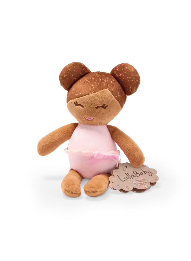 Lullababy | small plush bath brown hair girl doll