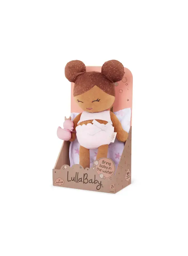 Lullababy | plush girl bath doll brown hair & accessory