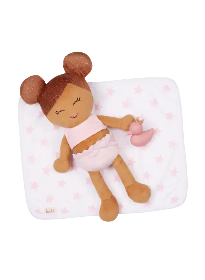 Lullababy | plush girl bath doll brown hair & accessory
