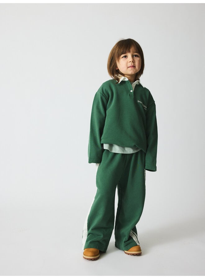 Brunobruno nation | francis stripe sweat pants nb | myrtle green
