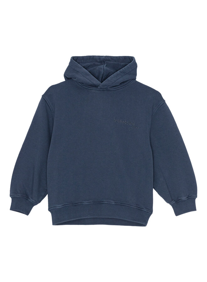 Brunobruno nation | nicolaj embr hoodie | mood indigo blue