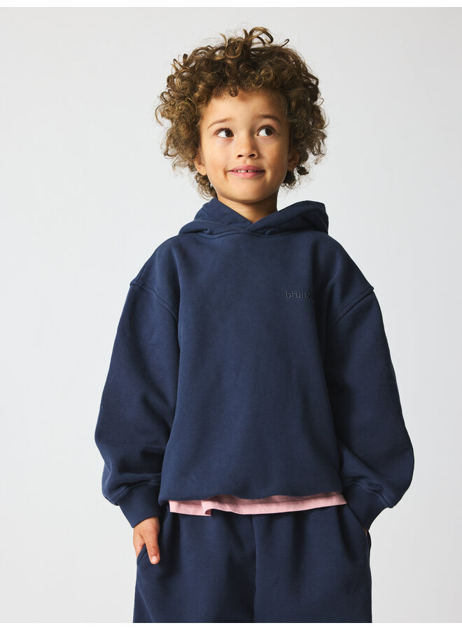 Brunobruno nation | nicolaj embr hoodie | mood indigo blue
