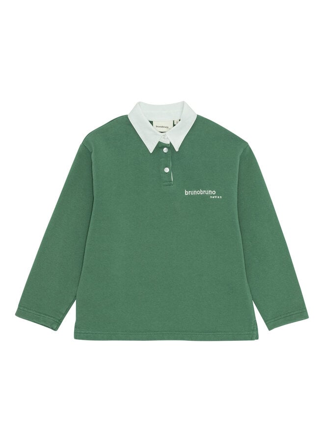 Brunobruno nation | dana polo sweatshirt nb | myrtle green