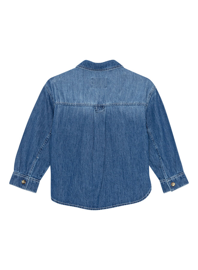 Brunobruno nation | ina denim shirt | mid blue denim