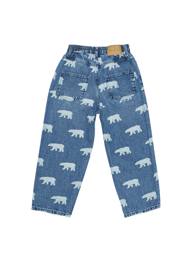 Brunobruno nation | dorethy aop jeans | mid blue polar bear aop