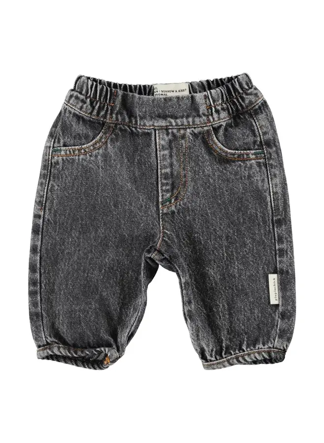 Piupiuchick | baby trousers | washed black denim