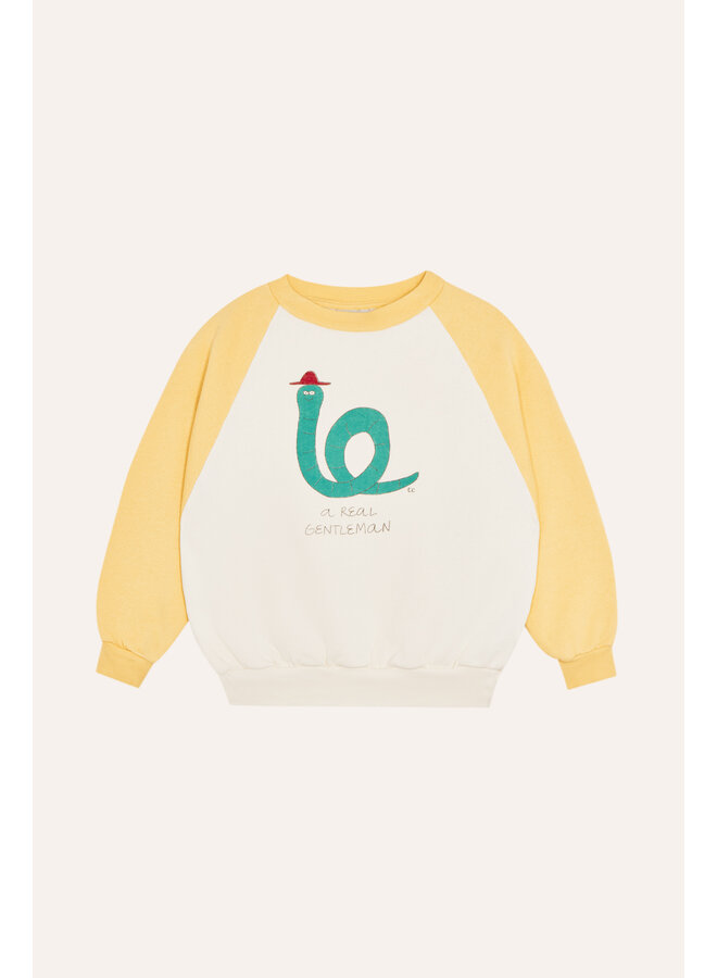 The Campamento | gentleman color block sweatshirt | ecru