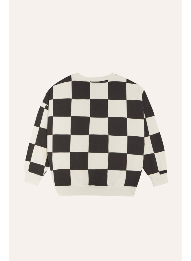 The Campamento | checked sweatshirt | ecru