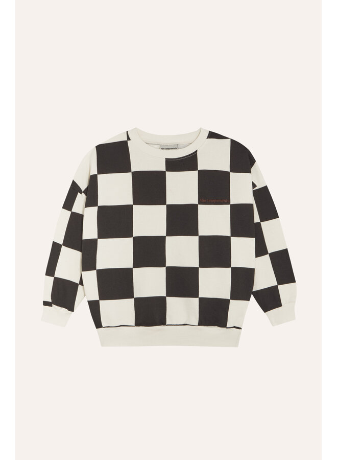 The Campamento | checked sweatshirt | ecru