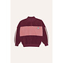 The Campamento | burgundy color block sweatshirt | burgundy