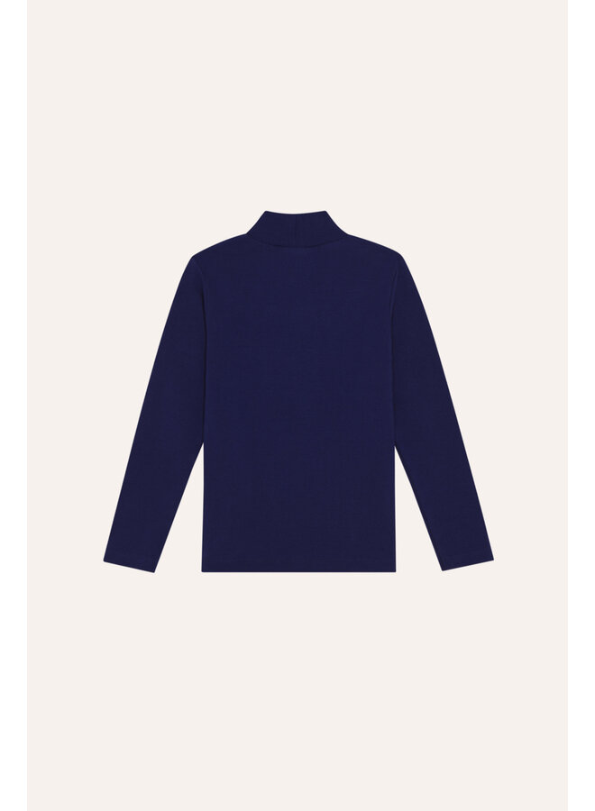 The Campamento | blue turtle neck tshirt | blue