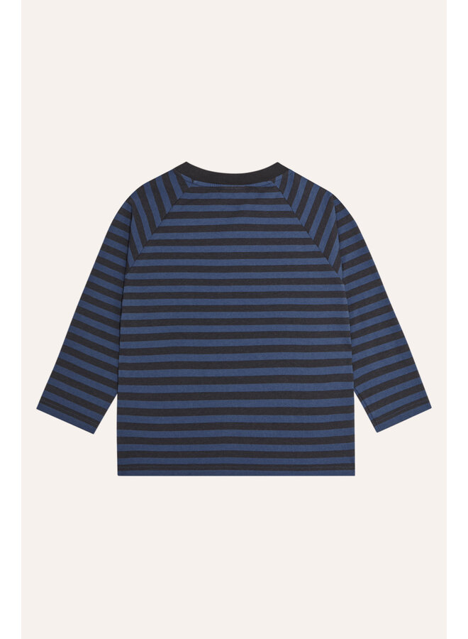 The Campamento | blue and grey stripes tshirt | blue