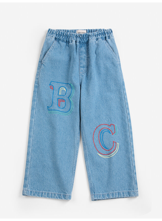 Bobo Choses | bobo choses embossed denim pants | blue