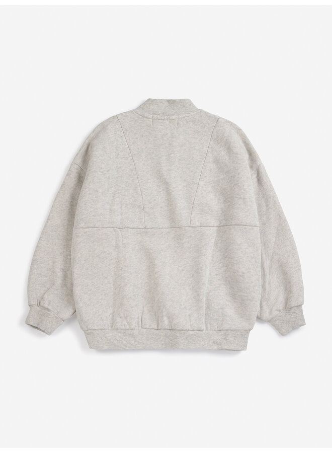 Bobo Choses | bobo choses bolder half zipped sweatshirt | light heather grey