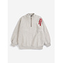 Bobo Choses | bobo choses bolder half zipped sweatshirt | light heather grey