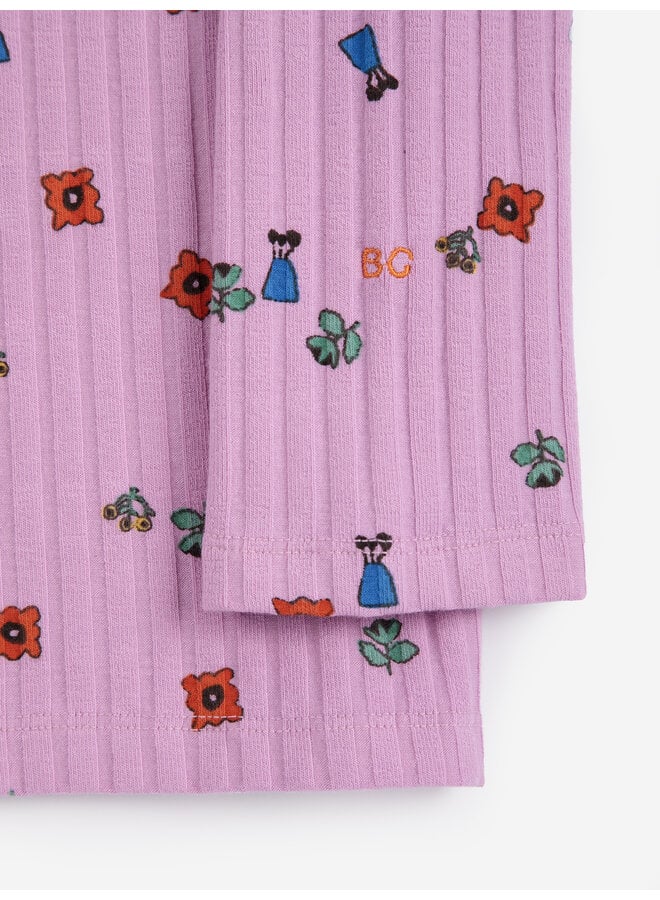 Bobo Choses | blossom all over turtleneck t-shirt | pink