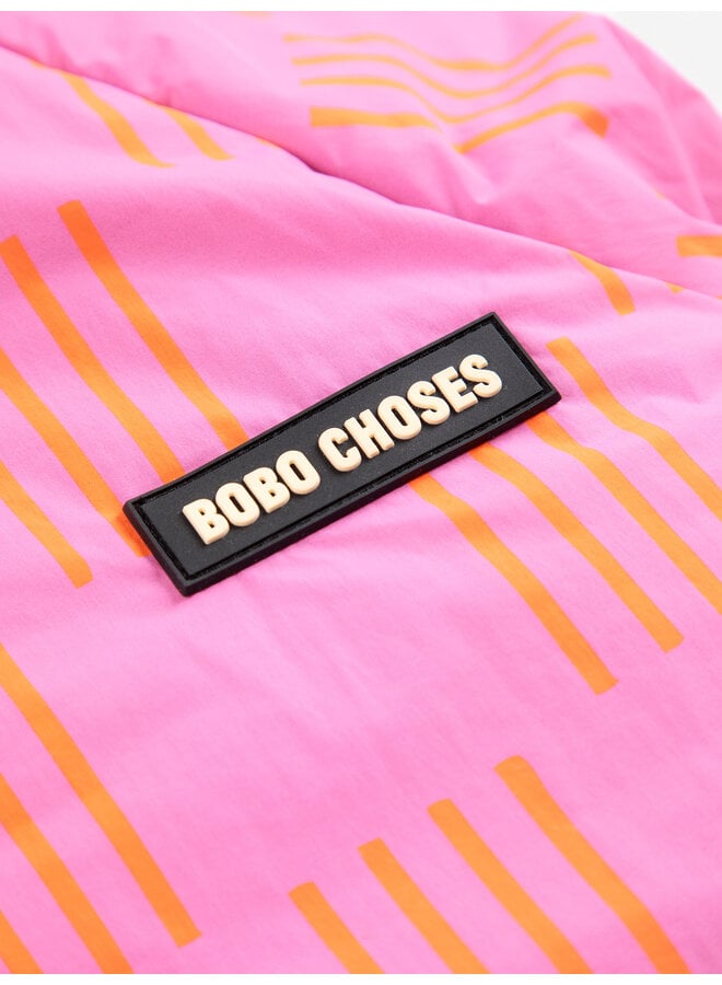 Bobo Choses | almost moiré all over reversible anorak | fuchsia
