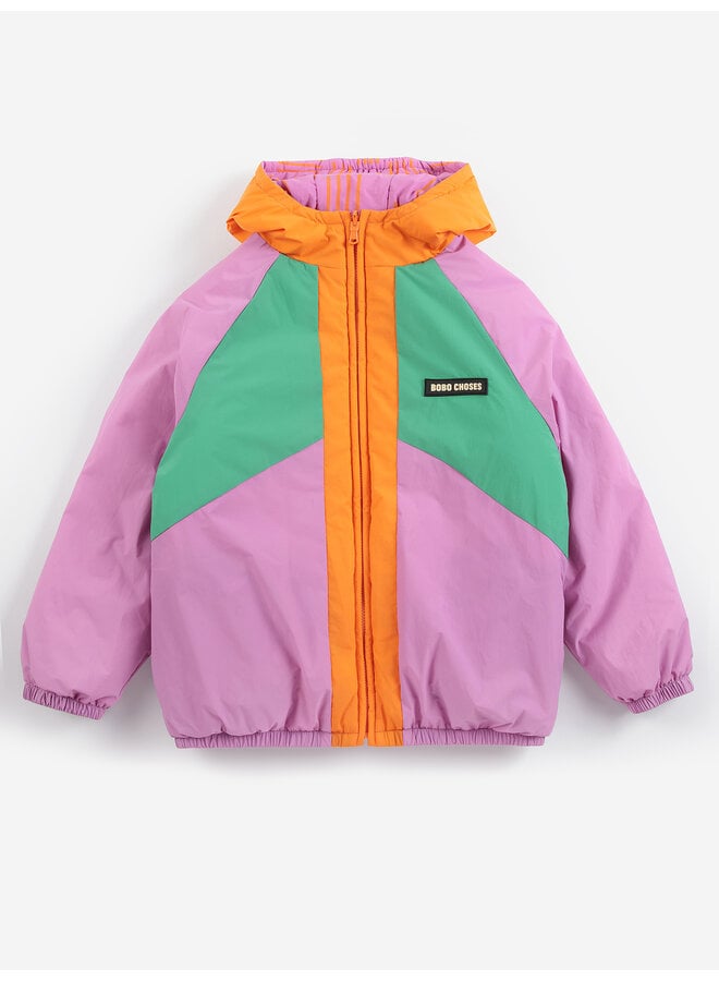 Bobo Choses | almost moiré all over reversible anorak | fuchsia