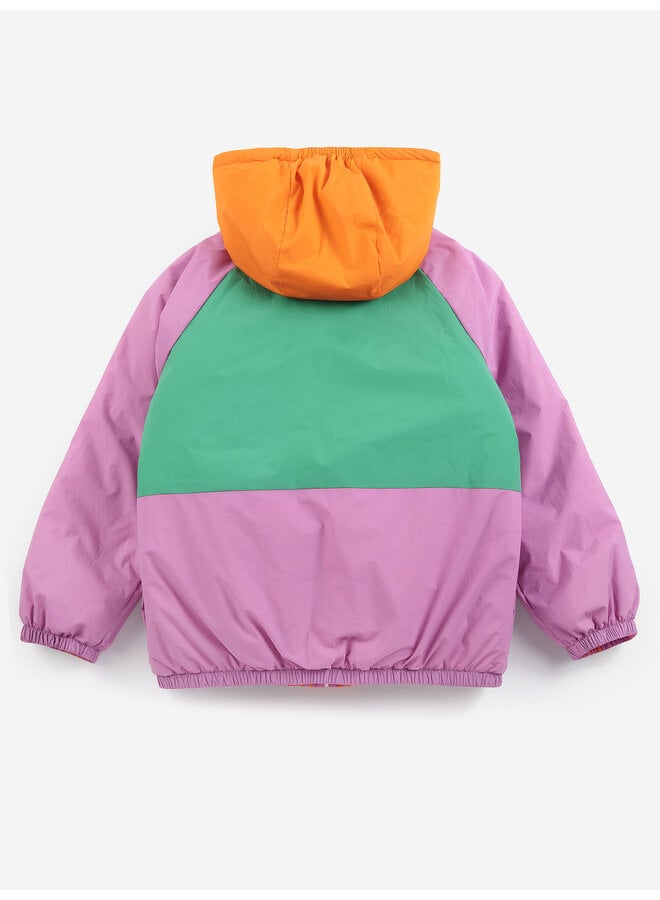 Bobo Choses | almost moiré all over reversible anorak | fuchsia