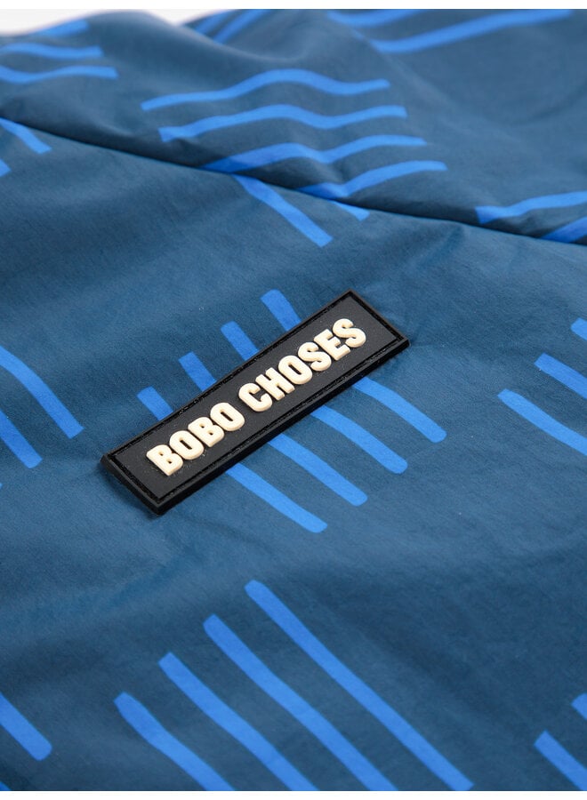 Bobo Choses | almost moiré all over reversible anorak | navy blue