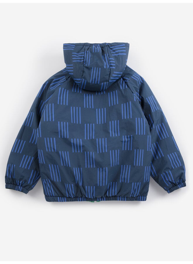 Bobo Choses | almost moiré all over reversible anorak | navy blue