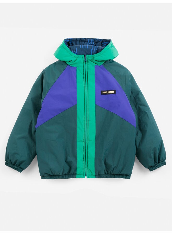 Bobo Choses | almost moiré all over reversible anorak | navy blue